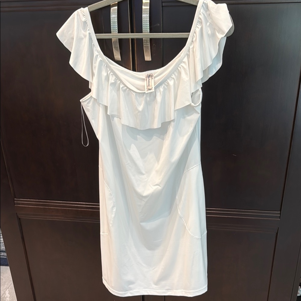 Tommy Bahama White Ruffle Swim Coverup